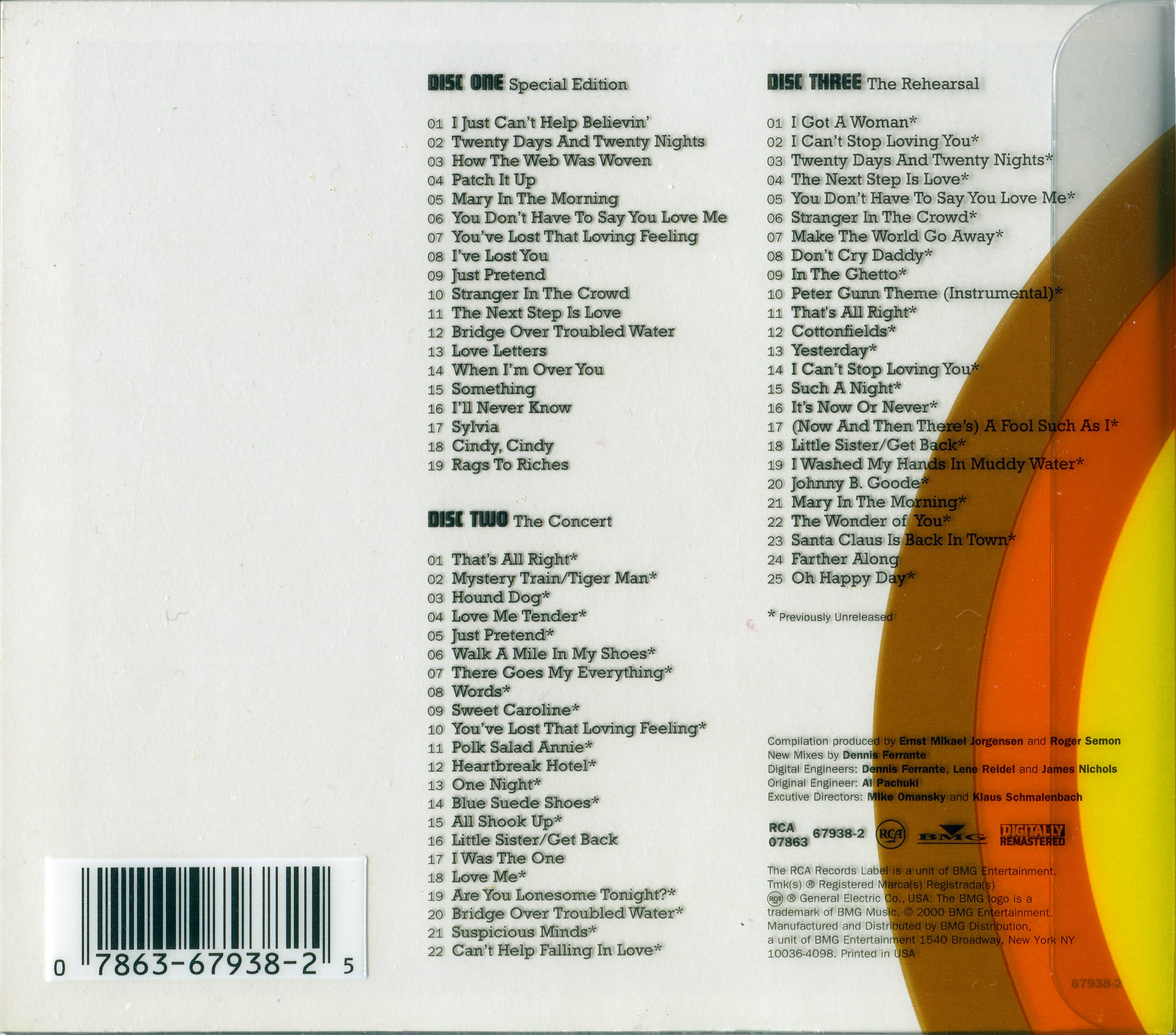 Elvis Presley Thats The Way It Is Special Edition : Box Back